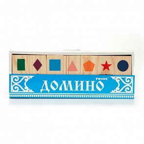 Домино деревянное – Геометрические фигуры, 28 фишек (Томик, 5655-1 ТОМИК)